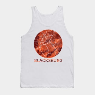 Blacksburg VA Map Tank Top